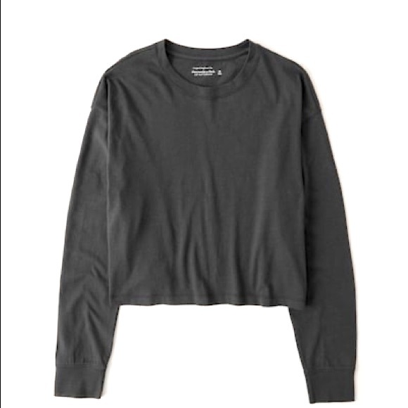 ABERCROMBIE Long sleeve crop tee Soft AF - Picture 1 of 5